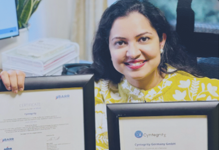 Dr Dipannita Mitra, Head of Quality and Process Management at Cyntegrity